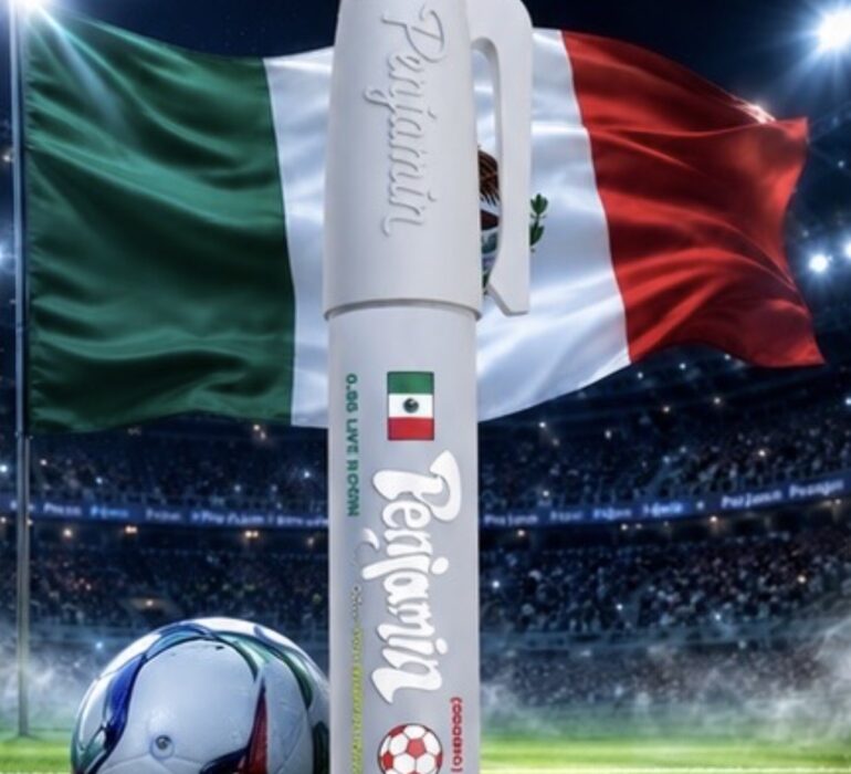 the limited Mexico World Cup Edition Penjamin Fruz Platano 0.5g Live Rosin Disposable