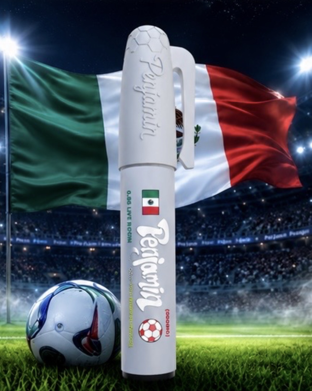 the limited Mexico World Cup Edition Penjamin Fruz Platano 0.5g Live Rosin Disposable